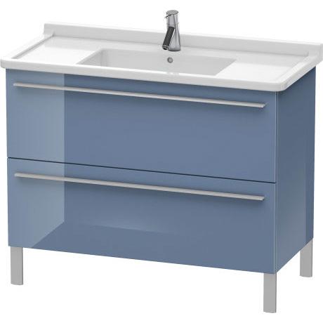 Duravit X-Large 39" x 26" x 18" Stone Blue High Gloss Finish Two Drawer Floorstanding Vanity Unit (XL653704747)