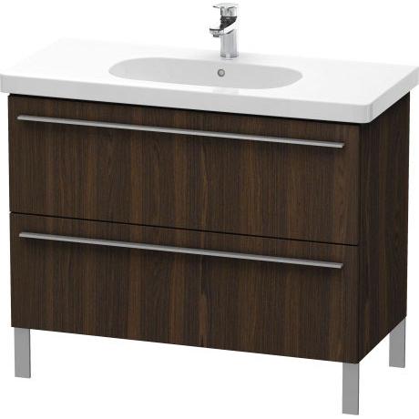 Duravit X-Large 39" x 26" x 18" Walnut Brushed Finish Two Drawer Floorstanding Vanity Unit (XL651706969)