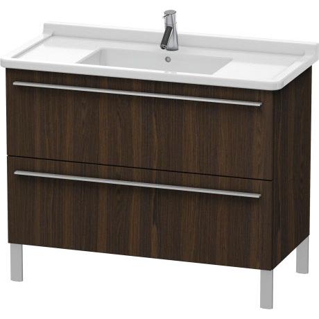 Duravit X-Large 39" x 26" x 18" Walnut Brushed Finish Two Drawer Floorstanding Vanity Unit (XL653706969)