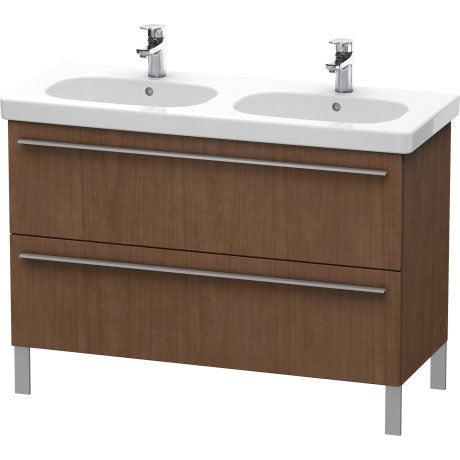 Duravit X-Large 45" x 26" x 18" American Walnut Finish Two Drawer Floorstanding Vanity Unit (XL651801313)