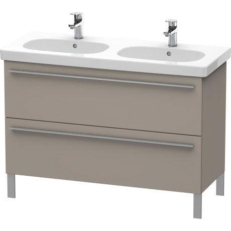 Duravit X-Large 45" x 26" x 18" Basalt Finish Two Drawer Floorstanding Vanity Unit (XL651804343)
