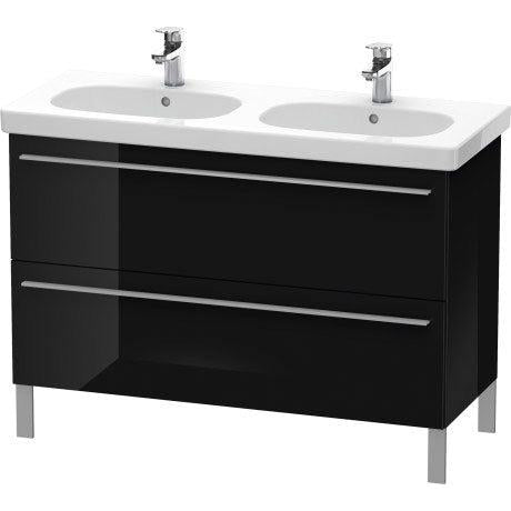 Duravit X-Large 45" x 26" x 18" Black Finish Two Drawer Floorstanding Vanity Unit (XL651804040)