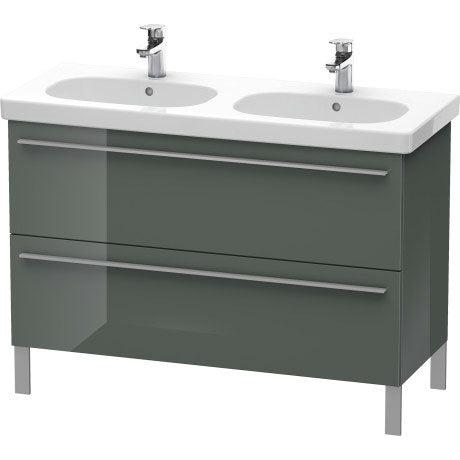 Duravit X-Large 45" x 26" x 18" Dolomite Gray Finish Two Drawer Floorstanding Vanity Unit (XL651803838)