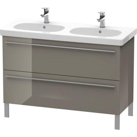 Duravit X-Large 45" x 26" x 18" Flannel Gray Finish Two Drawer Floorstanding Vanity Unit (XL651808989)