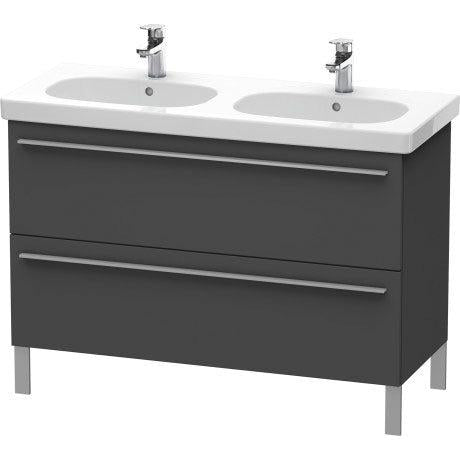 Duravit X-Large 45" x 26" x 18" Graphite Finish Two Drawer Floorstanding Vanity Unit (XL651804949)