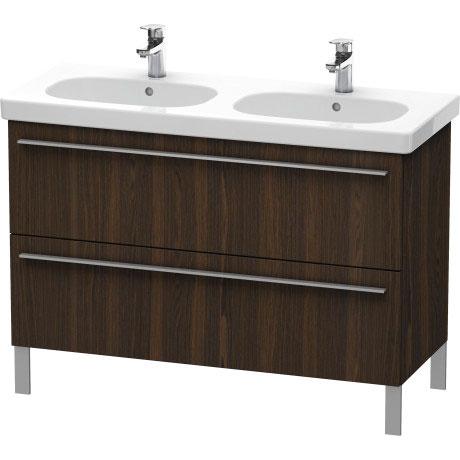 Duravit X-Large 45" x 26" x 18" Walnut Brushed Finish Two Drawer Floorstanding Vanity Unit (XL651806969)