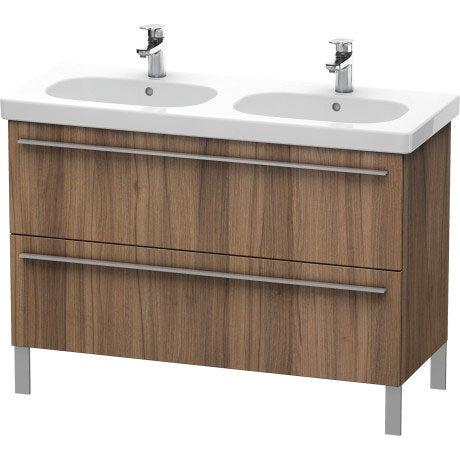 Duravit X-Large 45" x 26" x 18" Walnut Finish Two Drawer Floorstanding Vanity Unit (XL651807979)
