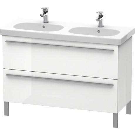 Duravit X-Large 45" x 26" x 18" White Finish Two Drawer Floorstanding Vanity Unit (XL651808585)