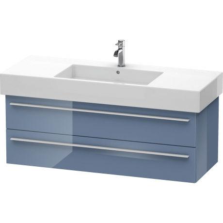 Duravit X-Large 47" x 18" x 18" Stone Blue High Gloss Finish Wall-Mounted Vanity Unit (XL635404747)
