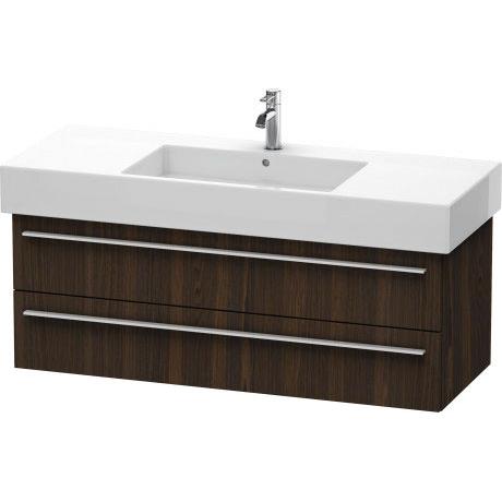 Duravit X-Large 47" x 18" x 18" Walnut Brushed Finish Wall-Mounted Vanity Unit (XL635406969)