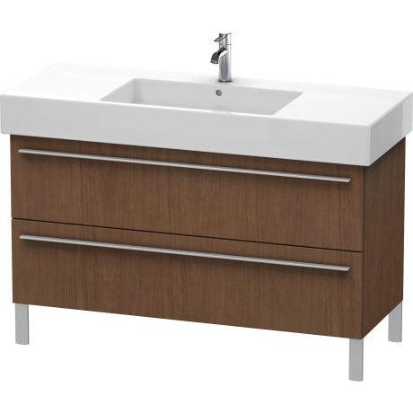 Duravit X-Large 47" x 23" x 18" American Walnut Finish Two Drawer Floorstanding Vanity Unit (XL654501313)