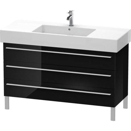 Duravit X-Large 47" x 23" x 18" Black Finish Three Drawer Floorstanding Vanity Unit (XL655504040)