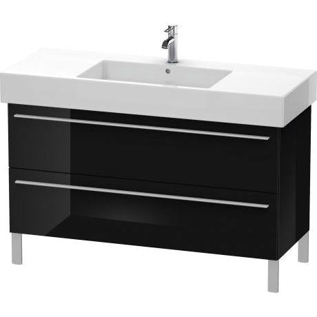 Duravit X-Large 47" x 23" x 18" Black Finish Two Drawer Floorstanding Vanity Unit (XL654504040)