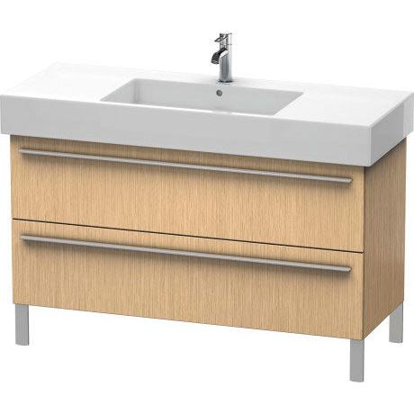 Duravit X-Large 47" x 23" x 18" Brushed Oak Finish Two Drawer Floorstanding Vanity Unit (XL654501212)