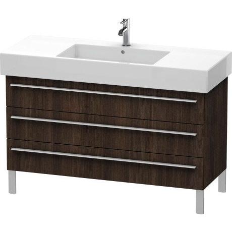 Duravit X-Large 47" x 23" x 18" Chestnut Dark Finish Three Drawer Floorstanding Vanity Unit (XL655505353)