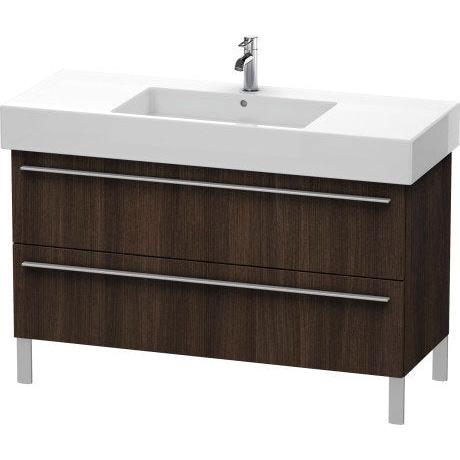 Duravit X-Large 47" x 23" x 18" Chestnut Dark Finish Two Drawer Floorstanding Vanity Unit (XL654505353)