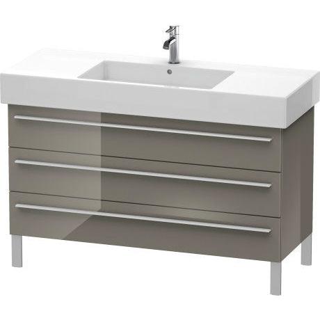 Duravit X-Large 47" x 23" x 18" Flannel Gray Finish Three Drawer Floorstanding Vanity Unit (XL655508989)