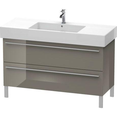 Duravit X-Large 47" x 23" x 18" Flannel Gray Finish Two Drawer Floorstanding Vanity Unit (XL654508989)