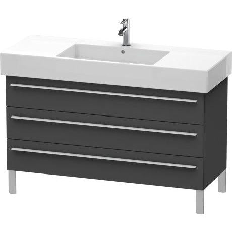 Duravit X-Large 47" x 23" x 18" Graphite Finish Three Drawer Floorstanding Vanity Unit (XL655504949)