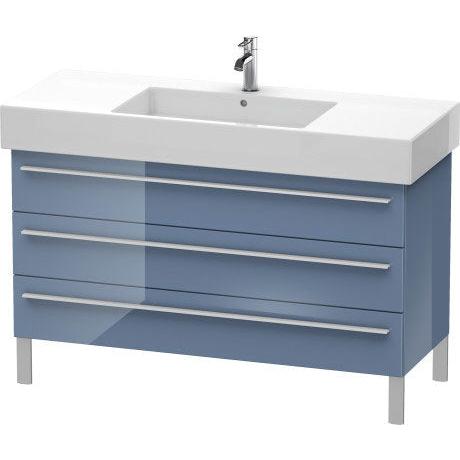 Duravit X-Large 47" x 23" x 18" Stone Blue High Gloss Finish Three Drawer Floorstanding Vanity Unit (XL655504747)