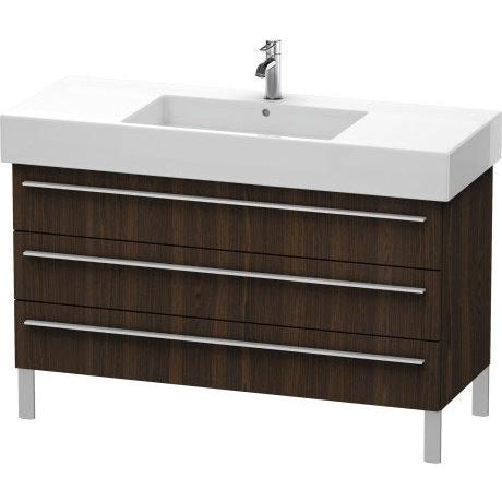Duravit X-Large 47" x 23" x 18" Walnut Brushed Finish Three Drawer Floorstanding Vanity Unit (XL655506969)