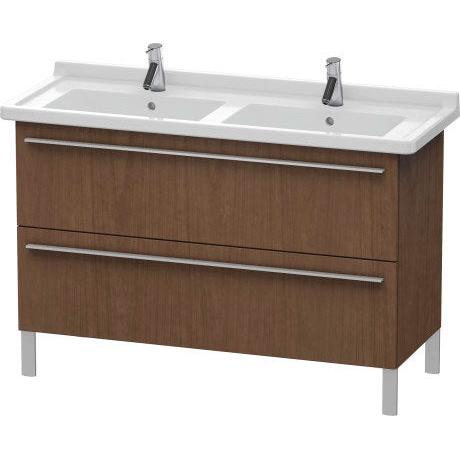 Duravit X-Large 47" x 26" x 18" American Walnut Finish Two Drawer Floorstanding Vanity Unit (XL653801313)