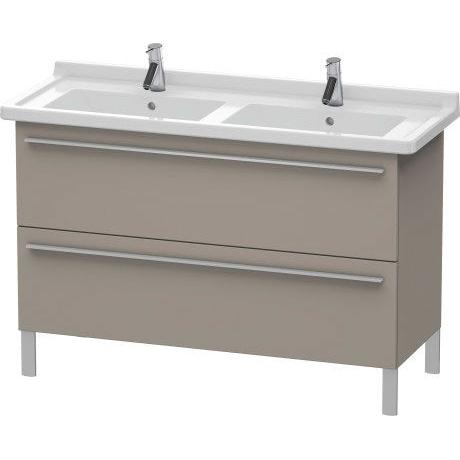 Duravit X-Large 47" x 26" x 18" Basalt Finish Two Drawer Floorstanding Vanity Unit (XL653804343)