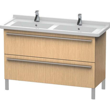 Duravit X-Large 47" x 26" x 18" Brushed Oak Finish Two Drawer Floorstanding Vanity Unit (XL653801212)