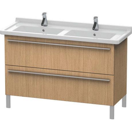 Duravit X-Large 47" x 26" x 18" European Oak Finish Two Drawer Floorstanding Vanity Unit (XL653805252)