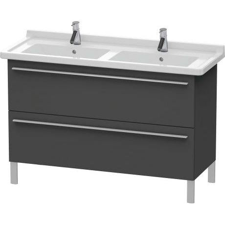 Duravit X-Large 47" x 26" x 18" Graphite Finish Two Drawer Floorstanding Vanity Unit (XL653804949)