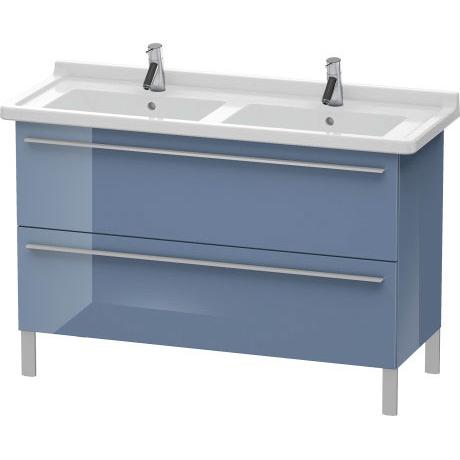 Duravit X-Large 47" x 26" x 18" Stone Blue High Gloss Finish Two Drawer Floorstanding Vanity Unit (XL653804747)