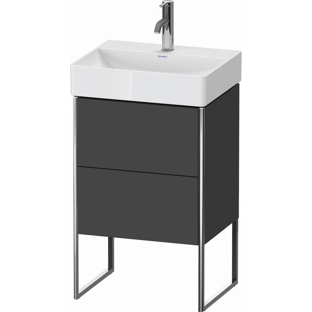 Duravit XSquare 19" Graphite Two Drawer Floorstanding Vanity Unit (XS443804949)
