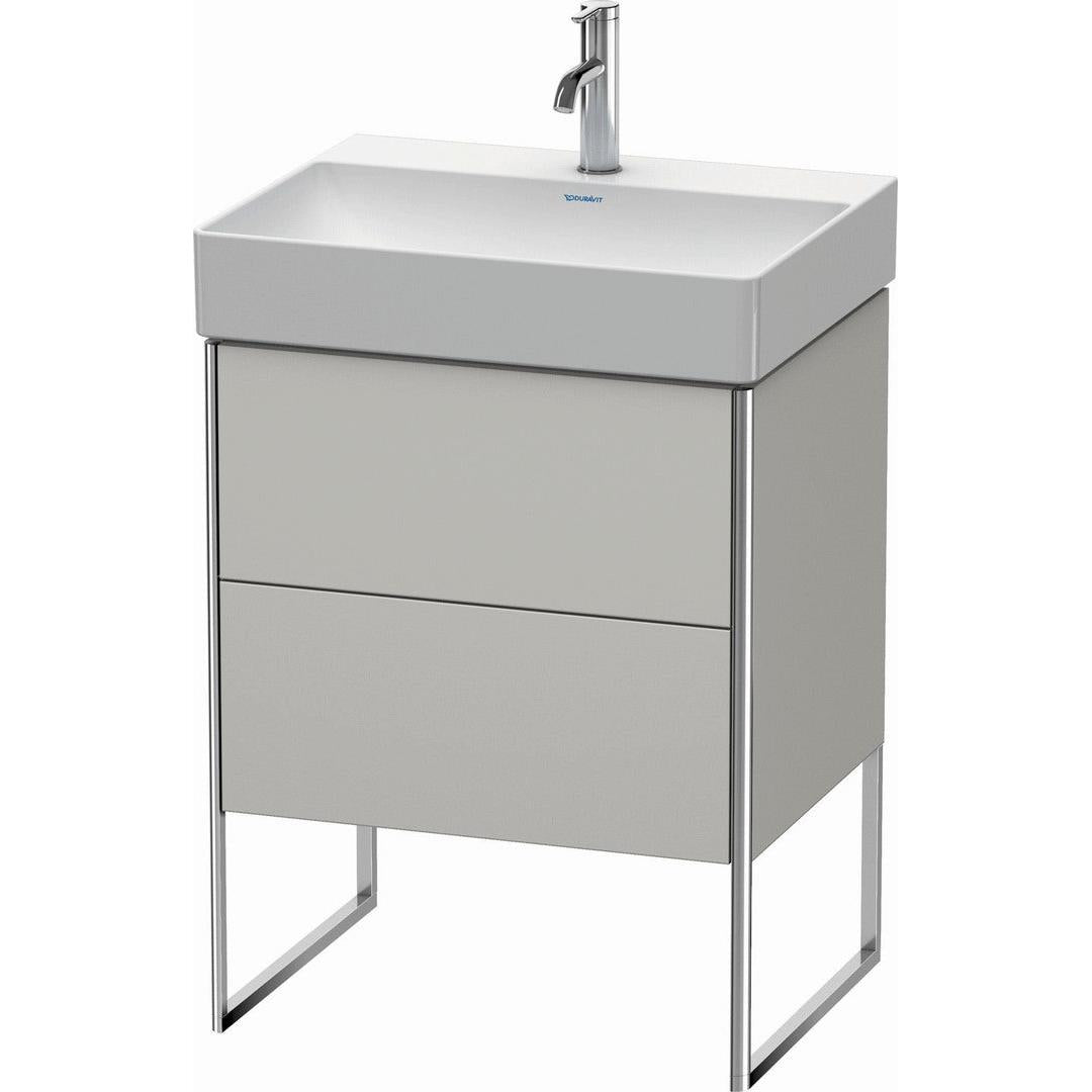 Duravit XSquare 23" Concrete Gray Two Drawer Floorstanding Vanity Unit (XS444200707)
