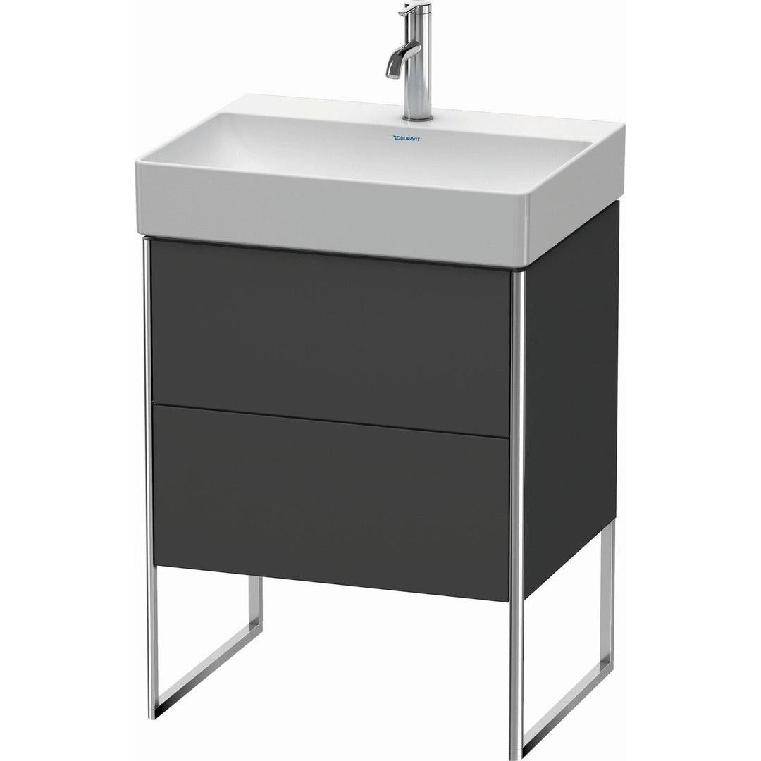 Duravit XSquare 23" Graphite Two Drawer Floorstanding Vanity Unit (XS444204949)