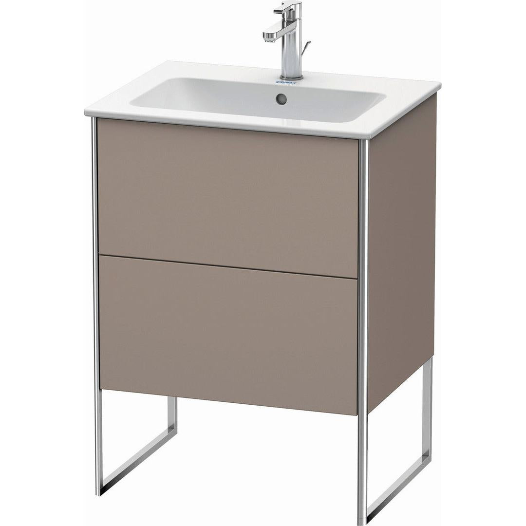 Duravit XSquare 24" Basalt Two Drawer Floorstanding Vanity Unit (XS444504343)