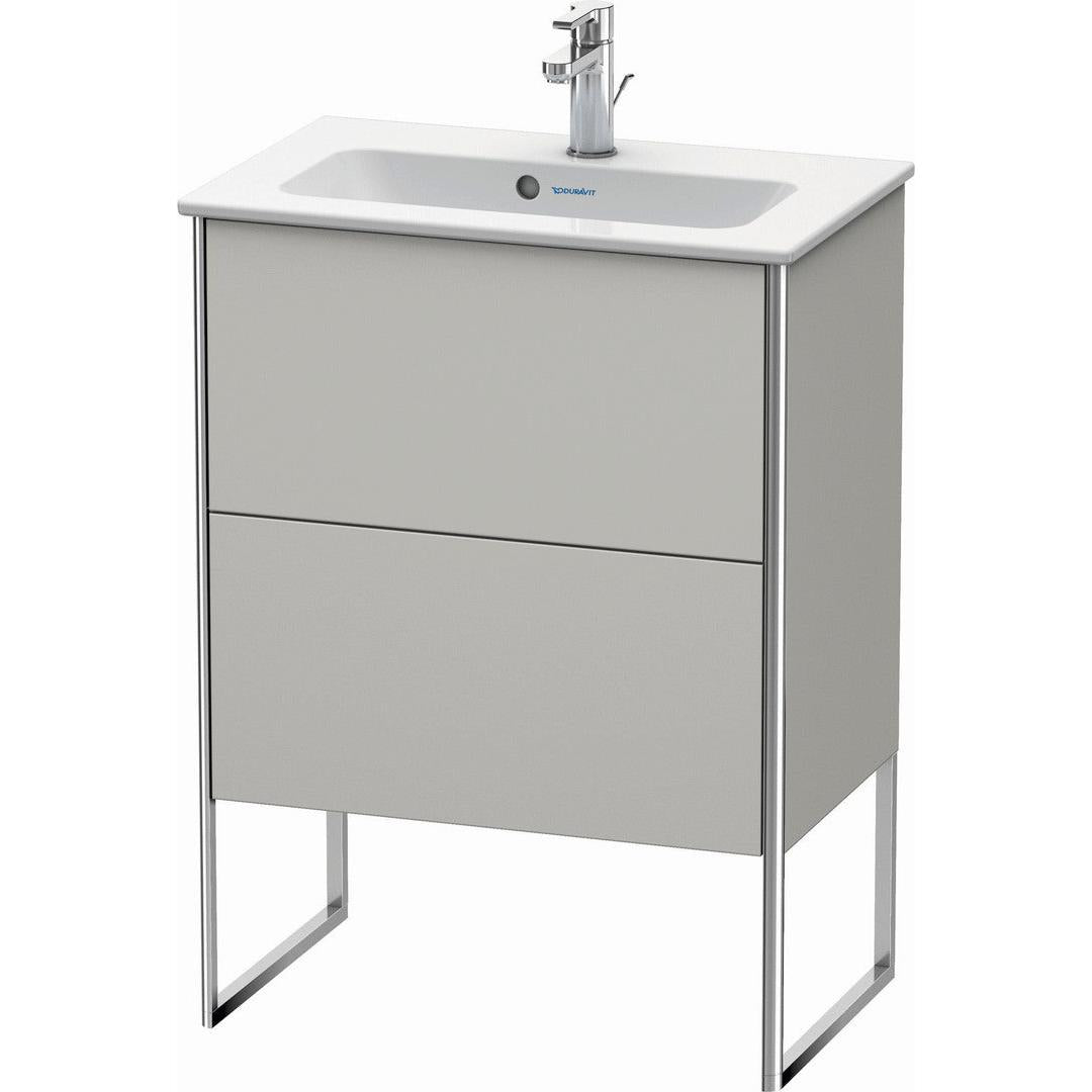 Duravit XSquare 24" Concrete Gray Two Drawer Floorstanding Vanity Unit (XS445400707)