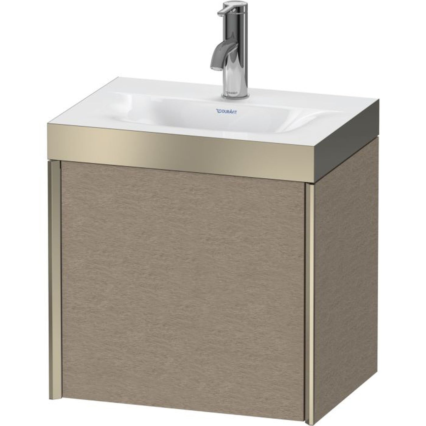 Duravit XViu 18" x 18" x 13" One Door C-Bonded Wall-Mount Vanity Kit With One Tap Hole, Cashmere Oak (XV4631OB111P)