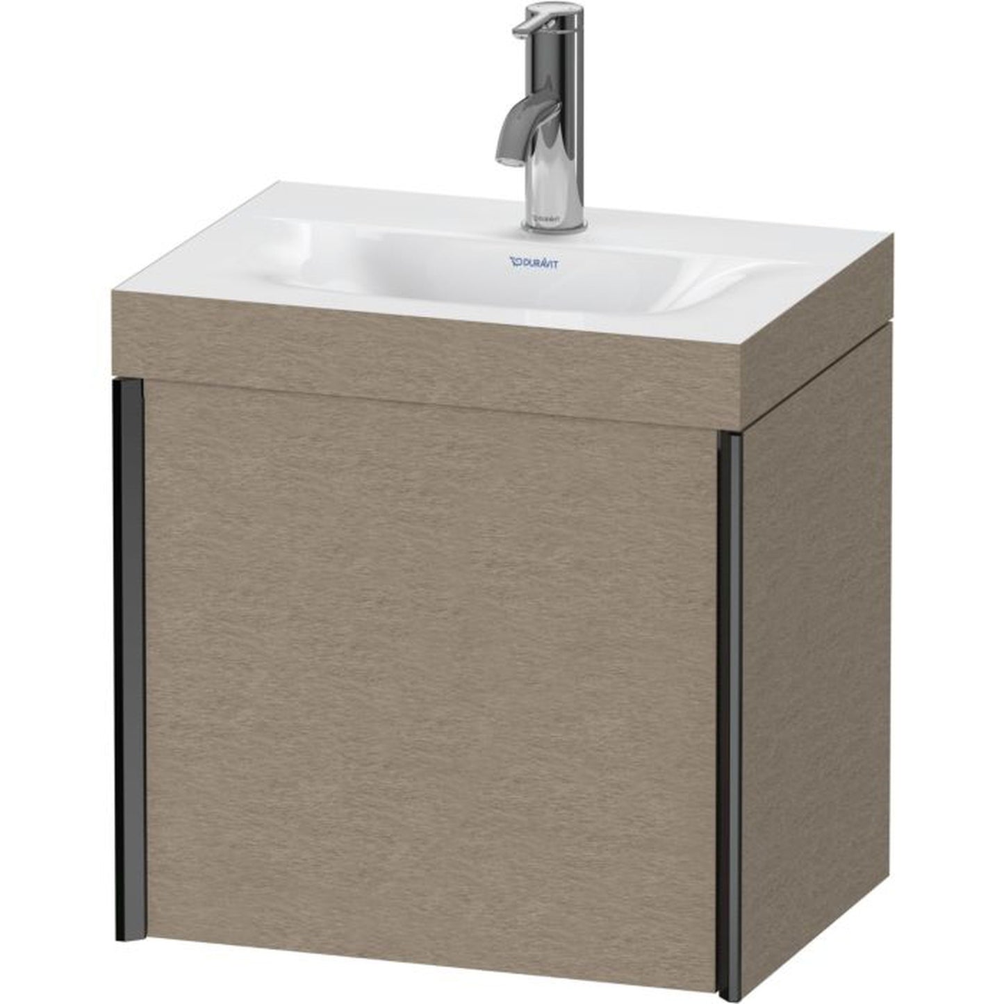 Duravit XViu 18" x 18" x 13" One Door C-Bonded Wall-Mount Vanity Kit With One Tap Hole, Cashmere Oak (XV4631OB211C)