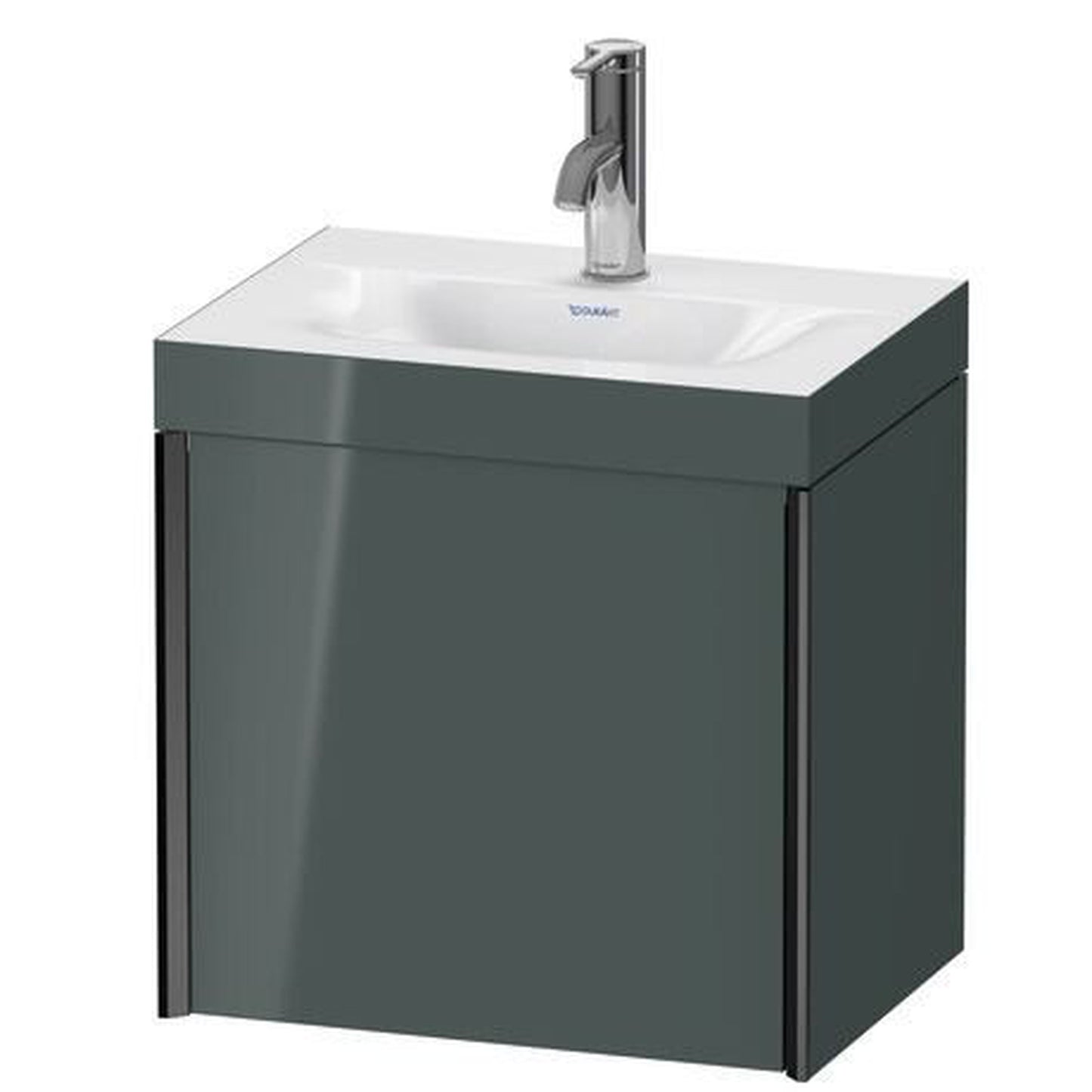 Duravit XViu 18" x 18" x 13" One Door C-Bonded Wall-Mount Vanity Kit With One Tap Hole, Dolomite Gray (XV4631OB238C)
