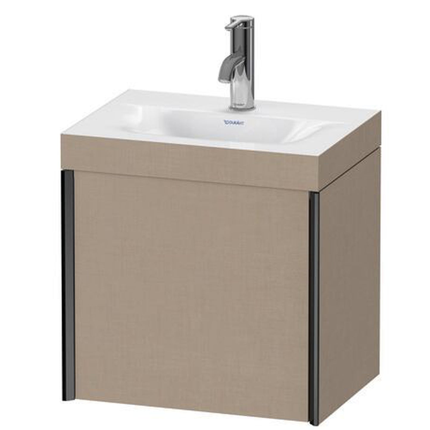 Duravit XViu 18" x 18" x 13" One Door C-Bonded Wall-Mount Vanity Kit With One Tap Hole, Linen (XV4631OB275C)