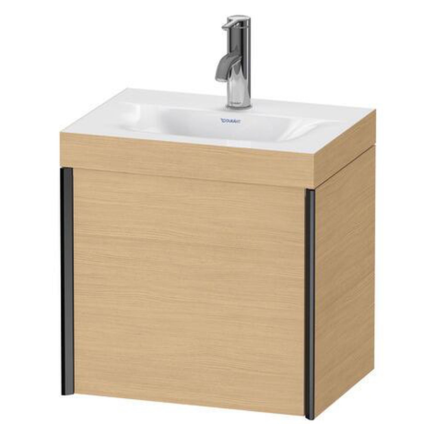 Duravit XViu 18" x 18" x 13" One Door C-Bonded Wall-Mount Vanity Kit With One Tap Hole, Natural Oak (XV4631OB230C)