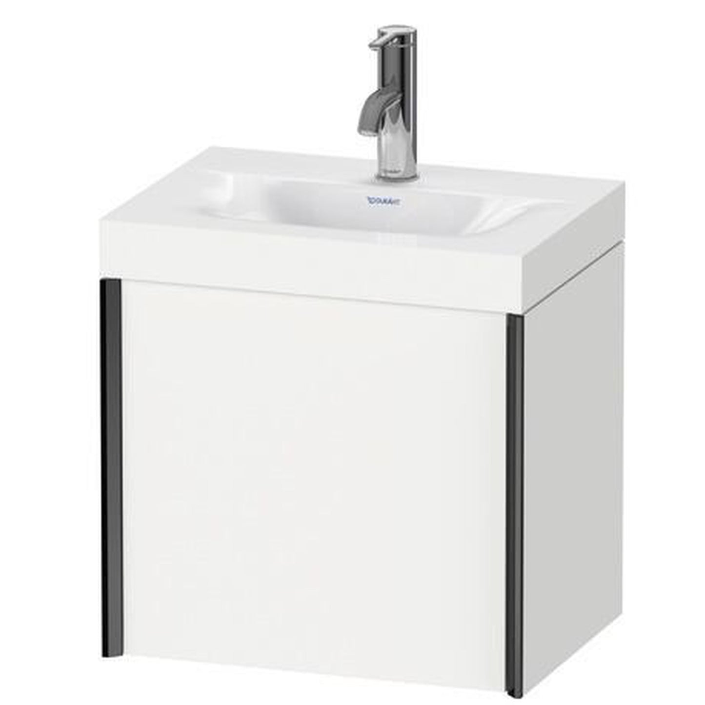 Duravit XViu 18" x 18" x 13" One Door C-Bonded Wall-Mount Vanity Kit With One Tap Hole, White (XV4631OB218C)