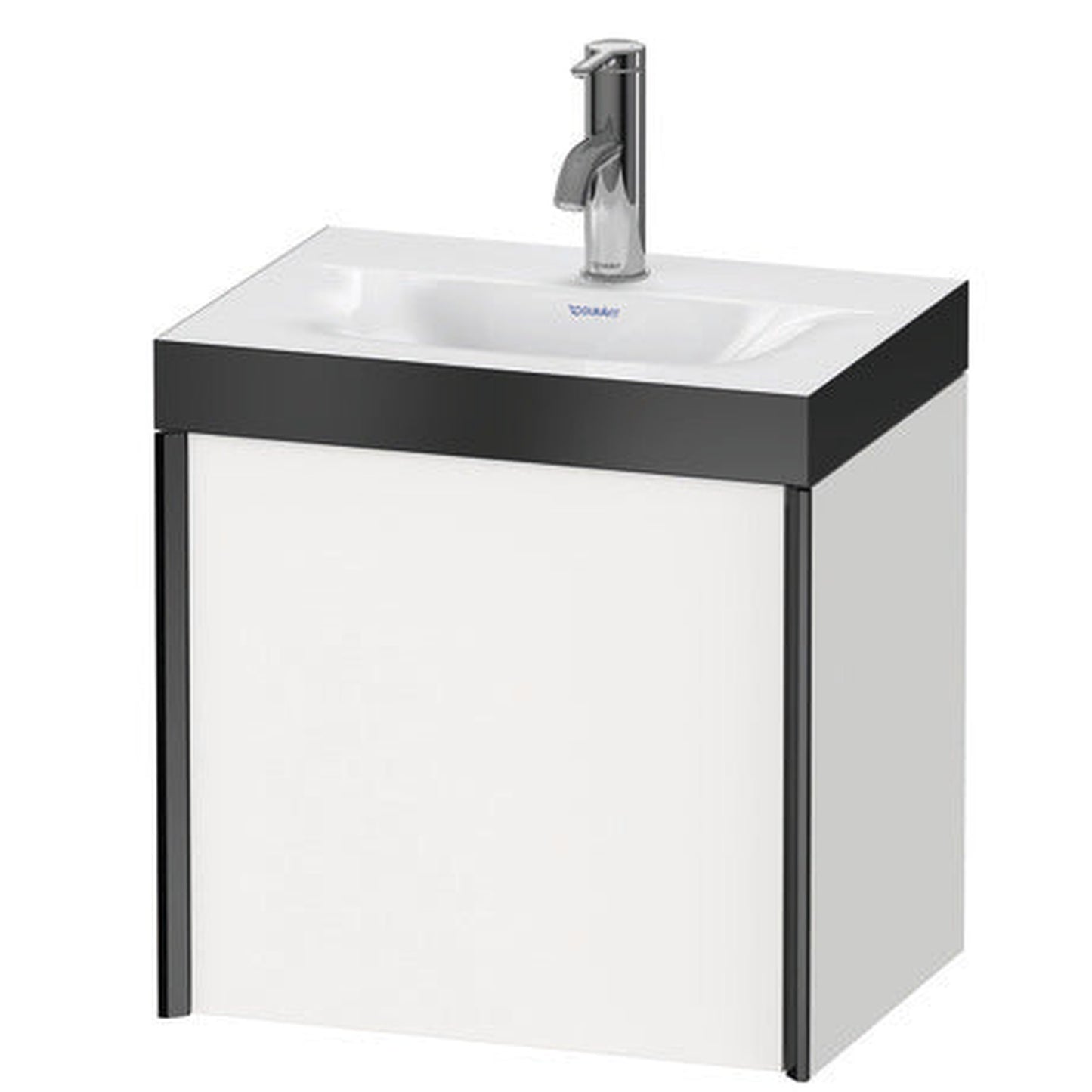 Duravit XViu 18" x 18" x 13" One Door C-Bonded Wall-Mount Vanity Kit With One Tap Hole, White (XV4631OB218P)