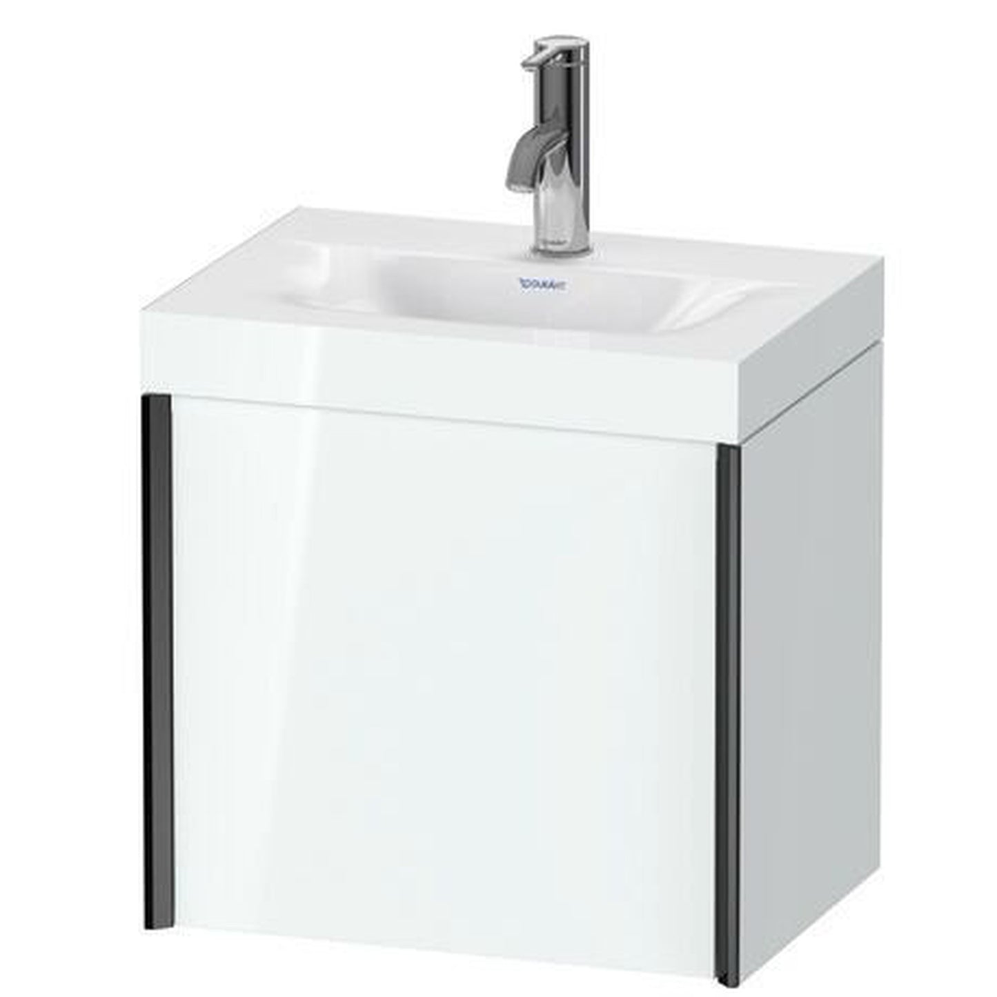 Duravit XViu 18" x 18" x 13" One Door C-Bonded Wall-Mount Vanity Kit With One Tap Hole, White (XV4631OB285C)