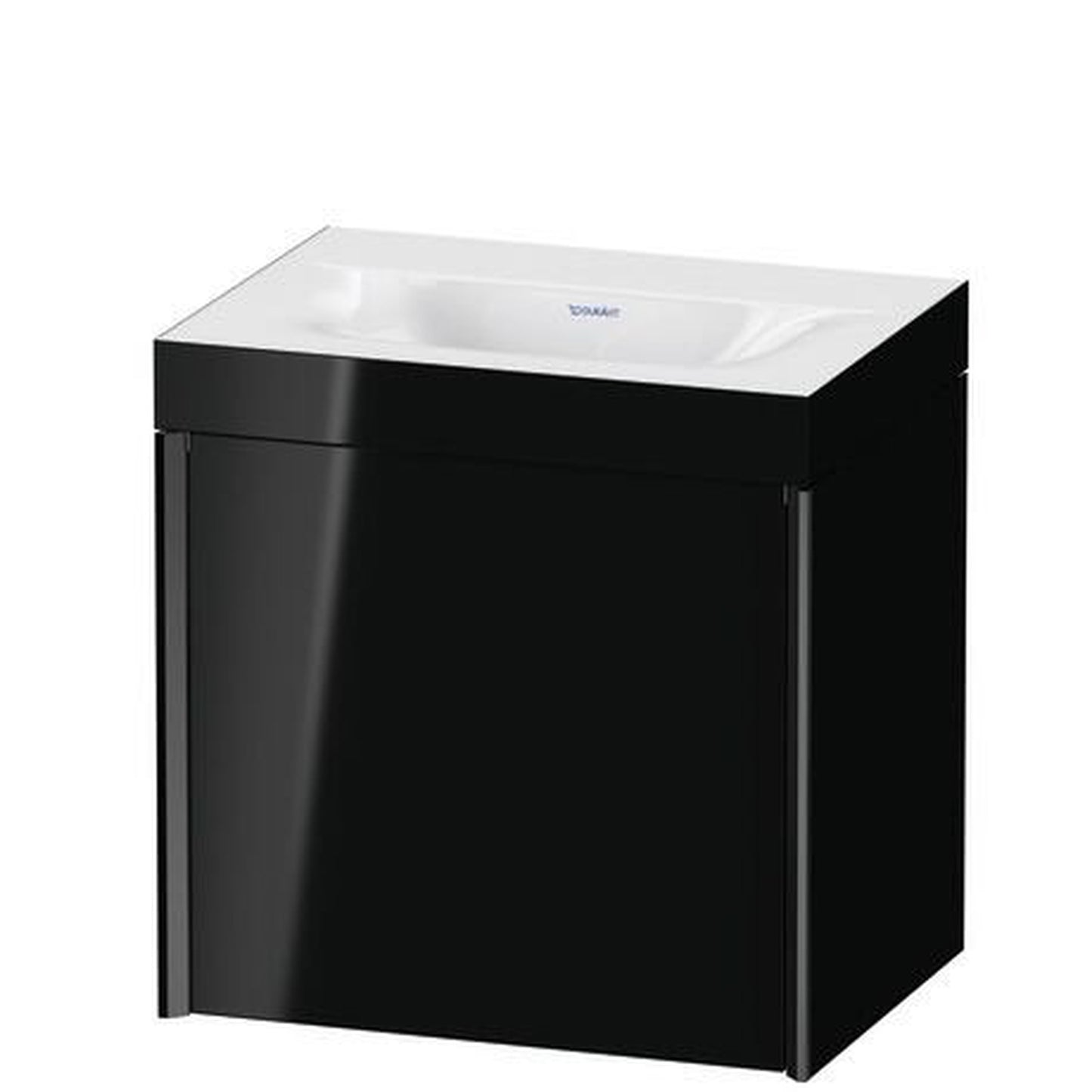 Duravit XViu 18" x 18" x 13" One Door C-Bonded Wall-Mount Vanity Kit Without Tap Hole, Black (XV4631NB240C)