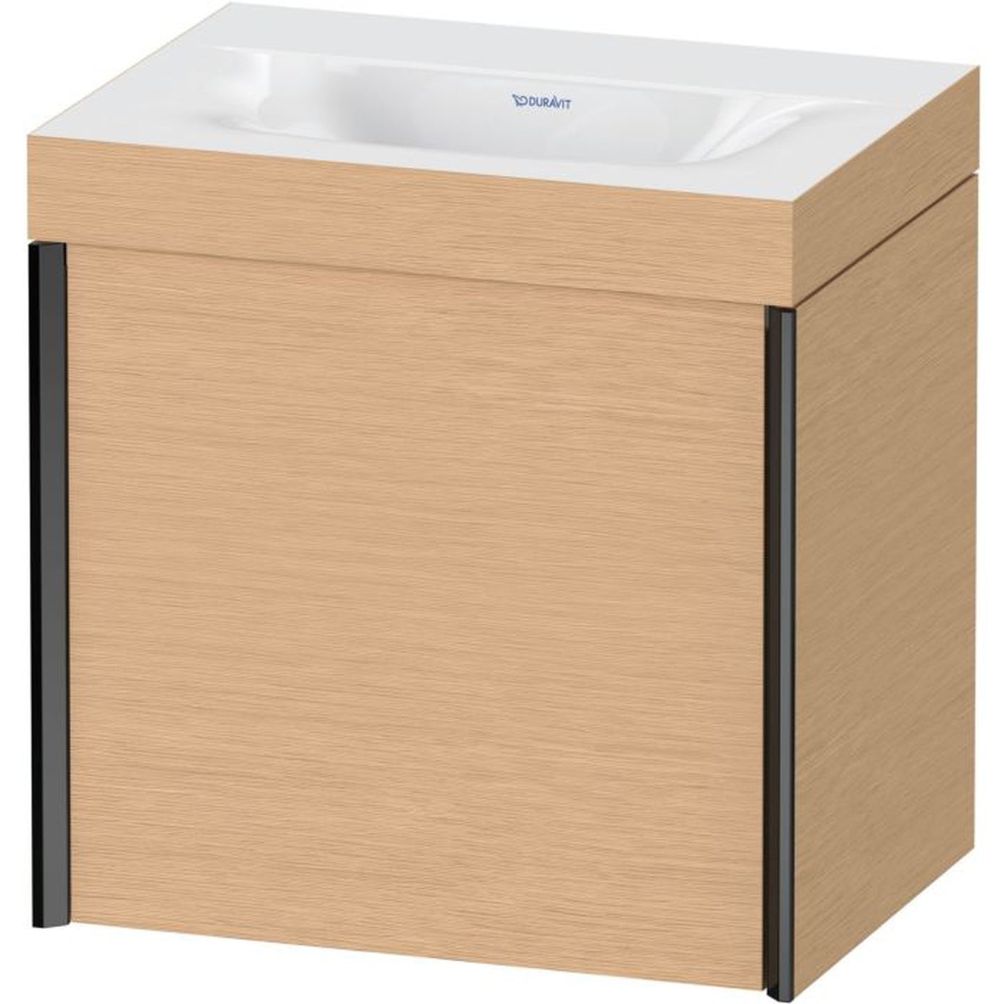 Duravit XViu 18" x 18" x 13" One Door C-Bonded Wall-Mount Vanity Kit Without Tap Hole, Brushed Oak (XV4631NB212C)