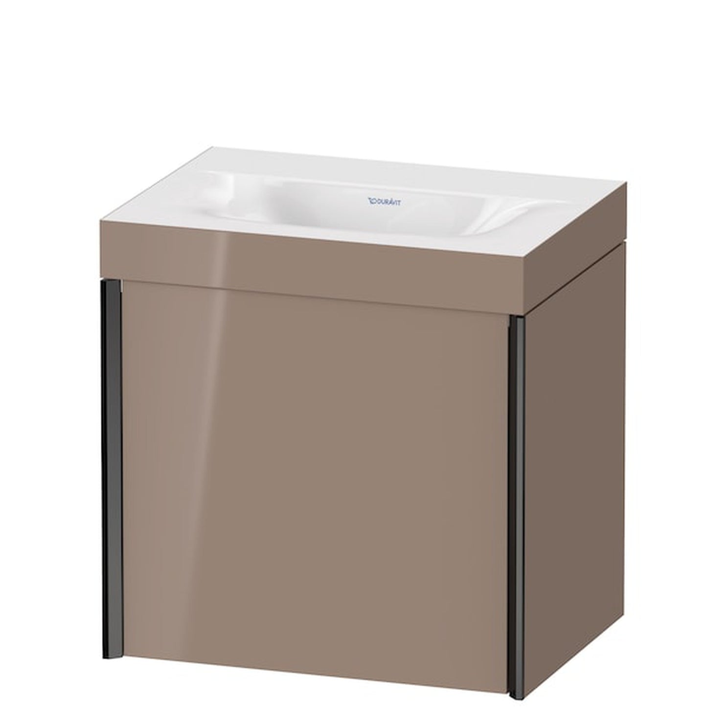Duravit XViu 18" x 18" x 13" One Door C-Bonded Wall-Mount Vanity Kit Without Tap Hole, Cappuccino (XV4631NB286C)