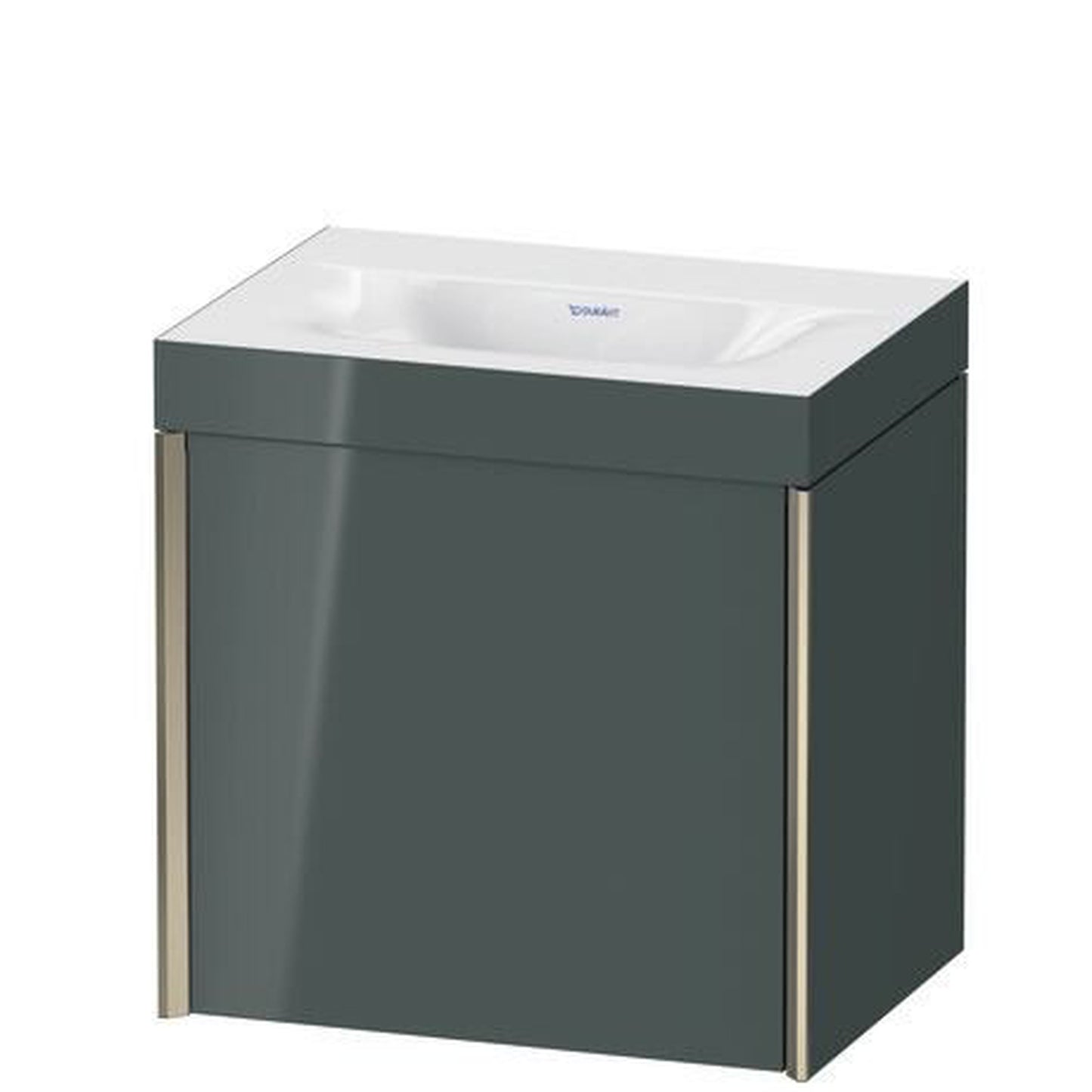 Duravit XViu 18" x 18" x 13" One Door C-Bonded Wall-Mount Vanity Kit Without Tap Hole, Dolomite Gray (XV4631NB138C)