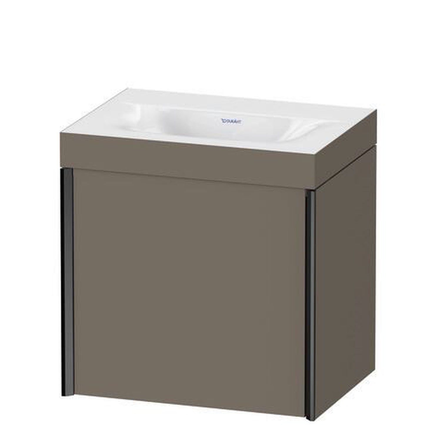 Duravit XViu 18" x 18" x 13" One Door C-Bonded Wall-Mount Vanity Kit Without Tap Hole, Flannel Gray (XV4631NB290C)