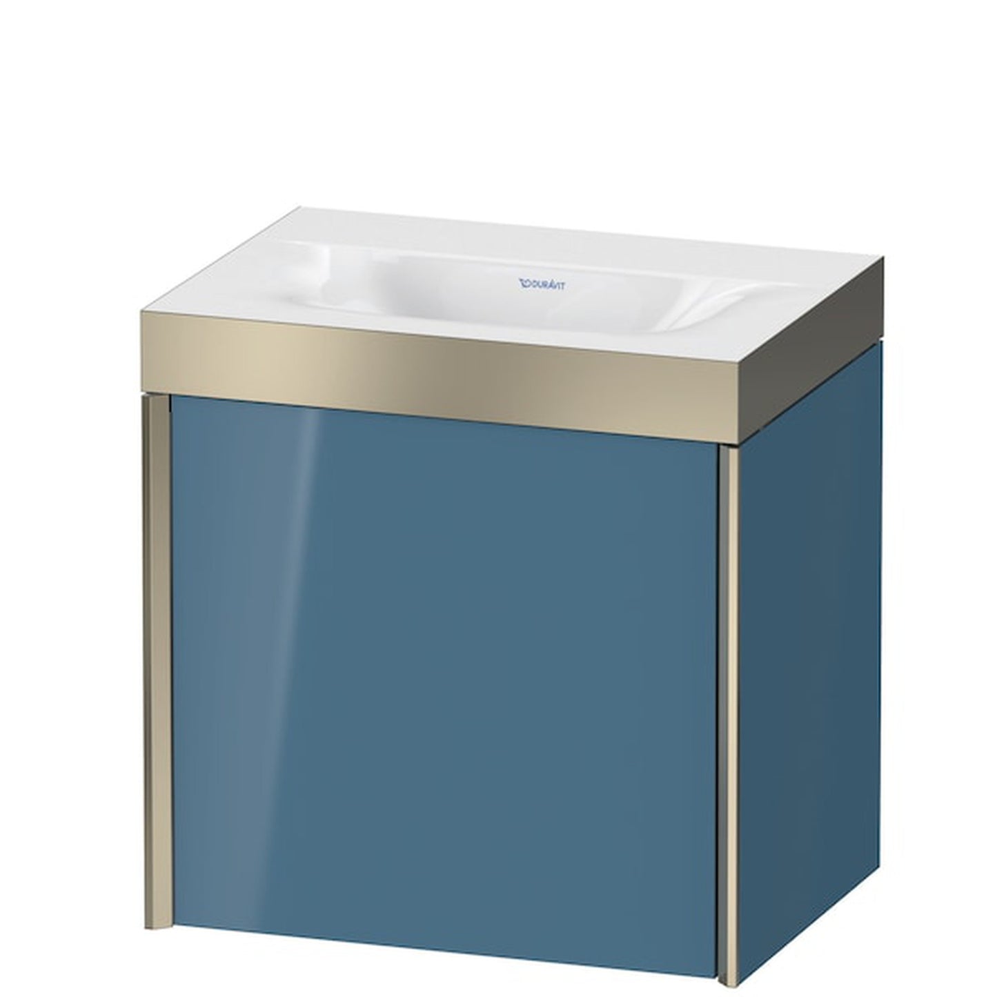 Duravit XViu 18" x 18" x 13" One Door C-Bonded Wall-Mount Vanity Kit Without Tap Hole, Stone Blue (XV4631NB147P)